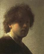 Rembrandt van rijn Self-Portrait as a Young Man painting